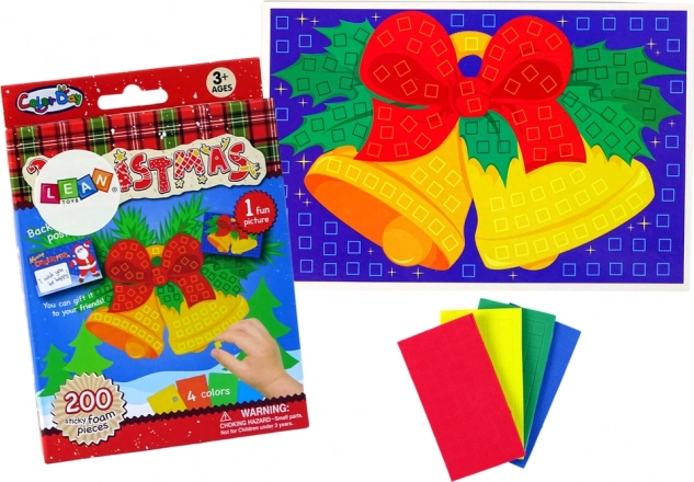 DIY πολύχρωμο εορταστικό μωσαϊκό καμπανάκι