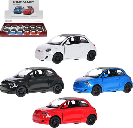 Kinsmart μεταλλικό μοντέλο αυτοκινήτου Fiat 500e 1:28 με οπισθοκίνηση - 1 τεμάχιο