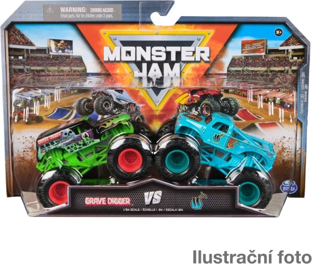 Μεταλλικά monster truck Monster Jam 1:64, 2 τεμάχια