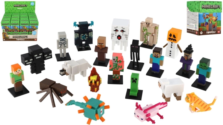 Συλλεκτική φιγούρα Minecraft 3D Toppeez σε blind box - 1 τεμάχιο