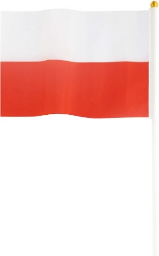 Πολωνική σημαία σε κοντάρι 30 × 45 cm - 1 τεμάχιο