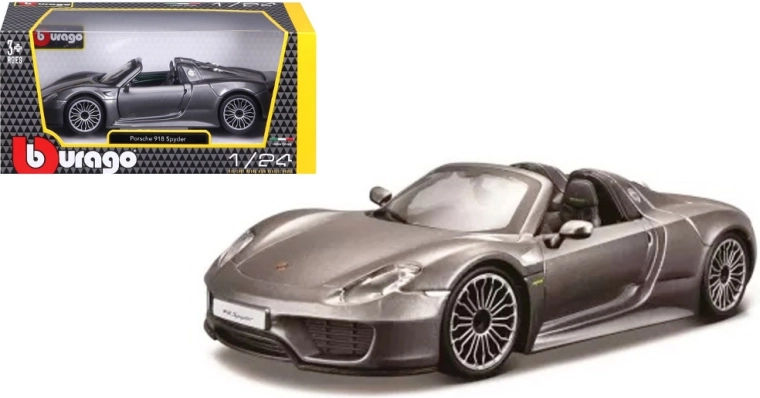 Μεταλλικό μοντέλο BBURAGO 1:24 Porsche 918 Spyder – γκρι