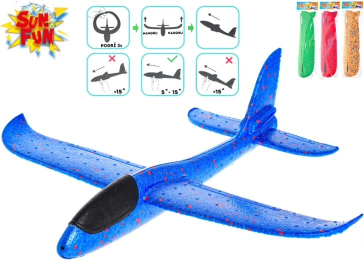Αφρώδες ριπτόμενο αεροπλανάκι 48 cm SUN FUN