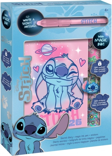 Σετ δώρου Stitch με μυστικό ημερολόγιο A4 και μαγικό στυλό