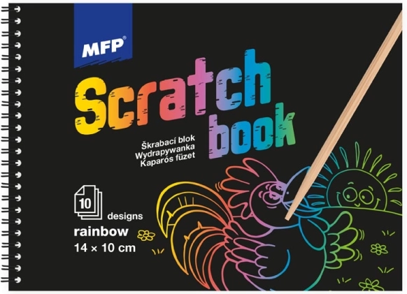 Μπλοκ ξυστής εικόνας 14x10cm μιξ/ουράνιο τόξο