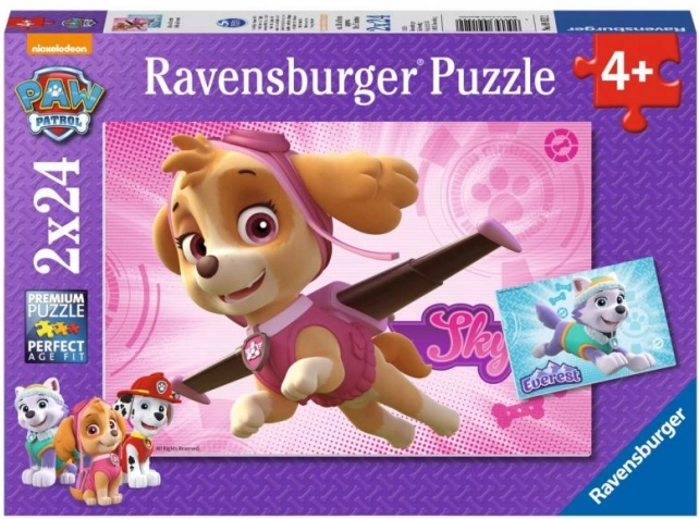 Παζλ Ravensburger Paw Patrol Skye και Everest 2×24 κομμάτια