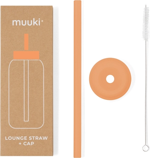 MUUKI ανταλλακτικό καλαμάκι και καπάκι Tropical Papaya