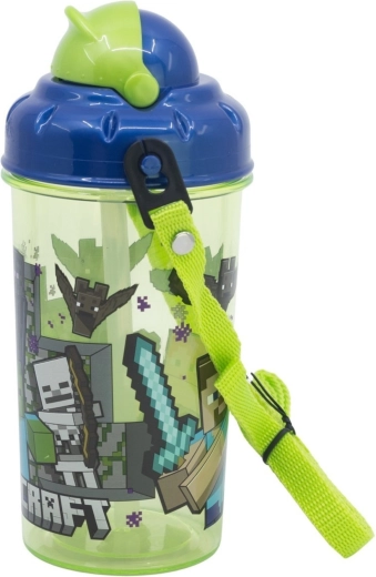 Παιδικό μπουκάλι με καλαμάκι Minecraft Core24, 465 ml