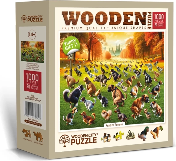 WOODEN CITY Ξύλινο παζλ «Συμφωνία σκύλων στο πάρκο» 1000 κομματιών