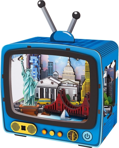 2Kids Toys 3D ξύλινο παζλ/κατασκευή ρετρό TV Νέα Υόρκη