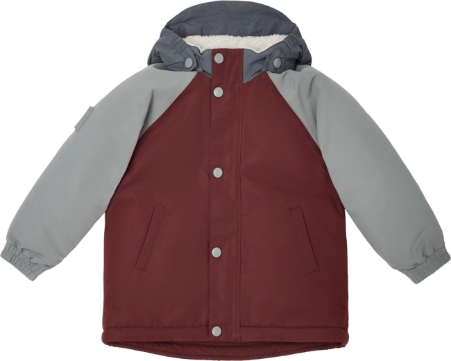 Χειμερινό μπουφάν Leokid color block redwood, μέγεθος 92 (2–3 ετών)
