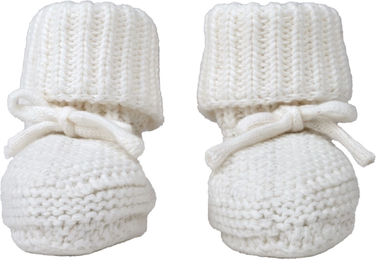 Πλεκτά παπουτσάκια Lodger slipper knit cloud dancer 0–6 μηνών