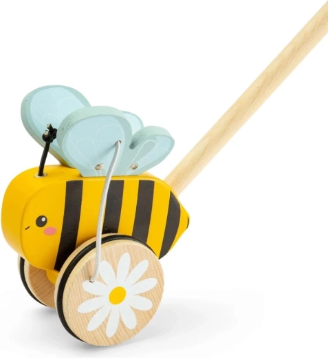 Bigjigs Toys ξύλινη μέλισσα-περπατούρα (push toy)