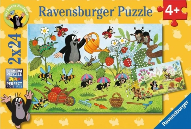 Παζλ RAVENSBURGER Κρτετσέκ στον κήπο 2×24 κομμάτια