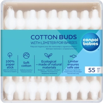 Μπατονέτες με περιοριστή για παιδιά CANPOL BABIES, χάρτινες, 55 τεμ.