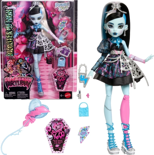 Monster High Frankie Stein Κούκλα «Τρομακτικά γλυκά γενέθλια» 27 εκ. με αξεσουάρ