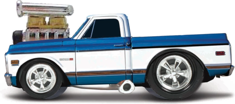 Maisto Muscle Machines Chevrolet C10 Pickup 1972 μπλε-λευκό 1:64