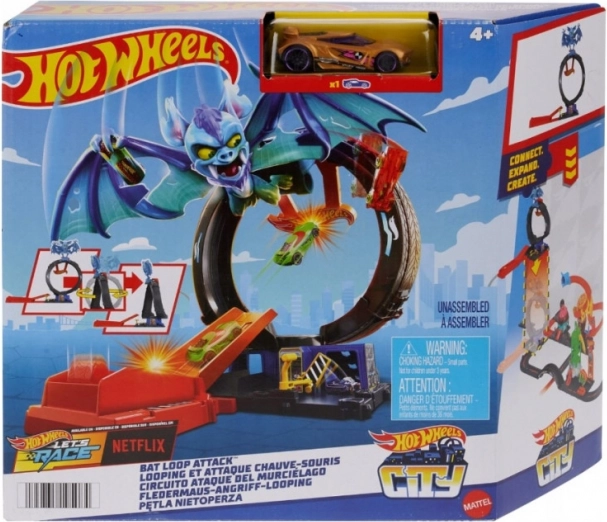 Hot Wheels City βρόχος νυχτερίδας Bat Loop Attack + αυτοκινητάκι