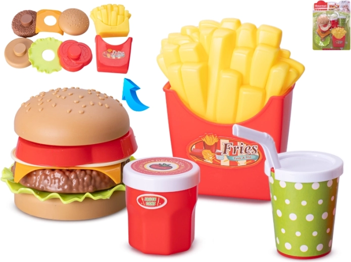 Παιδικό σετ παιχνιδιού fast food, 11 τεμάχια