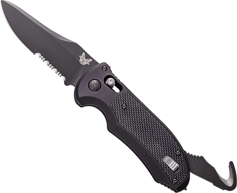 Benchmade auto triage αυτόματο τακτικό μαχαίρι 9 cm, ολόμαυρο, αλουμίνιο