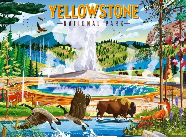 Παζλ Ravensburger Εθνικό Πάρκο Yellowstone 500 κομμάτια