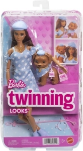 Barbie Twinning Looks κούκλα και σκυλάκι με αξεσουάρ