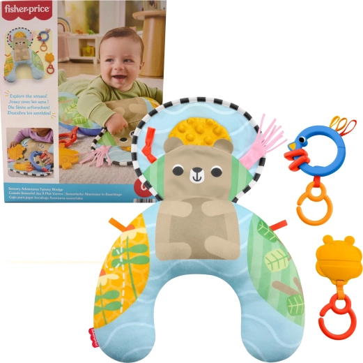 Fisher-Price αισθητηριακό μαξιλαράκι για μωρά με παιχνίδια εξερεύνησης