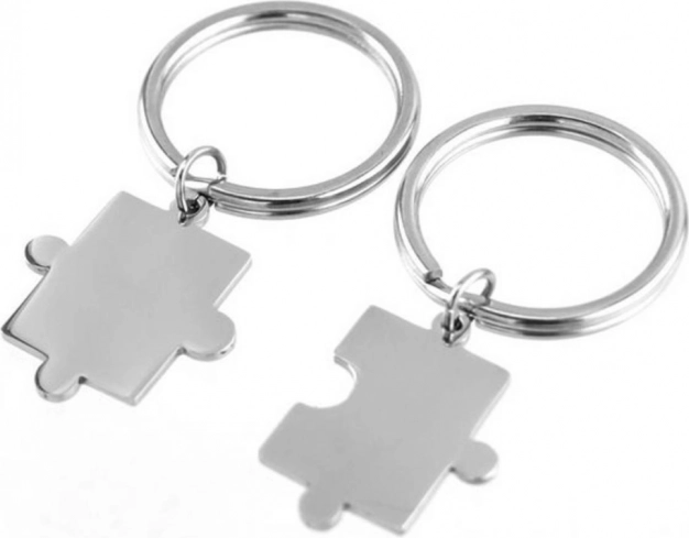 Ατσάλινα μπρελόκ Puzzle – σετ 2 τεμαχίων