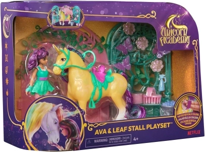 Σετ φιγούρας Ava και μονόκερου Leaf από το Unicorn Academy με πύλη και αξεσουάρ