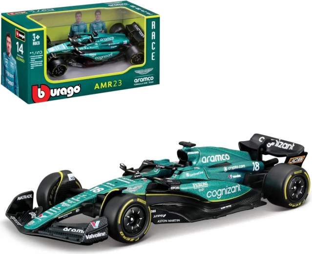BBurago Aston Martin AMR23 Lance Stroll μοντέλο Formula 1 1:43