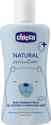 Chicco αφρόλουτρο 2σε1 για σώμα και μαλλιά με αλόη και χαμομήλι Natural Sensation 200 ml