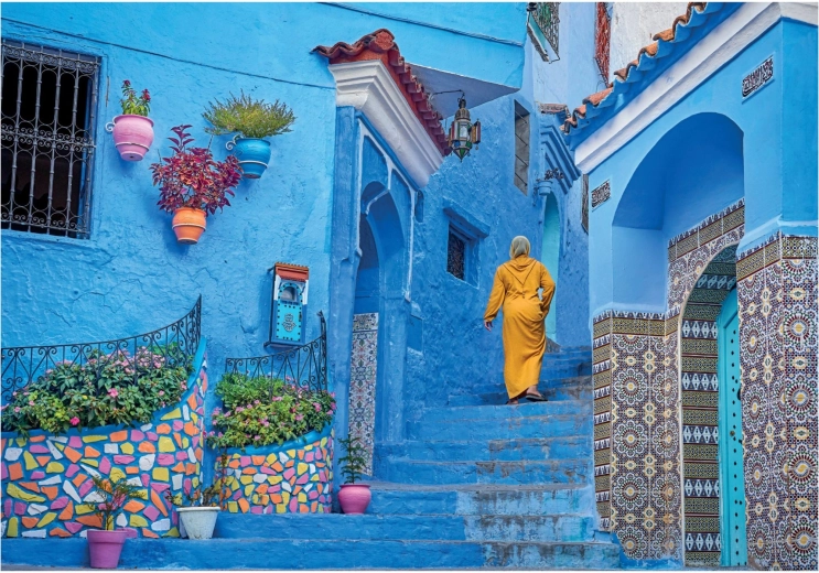 Παζλ Μπλε σοκάκι στο Chefchaouen 500 κομμάτια CLEMENTONI