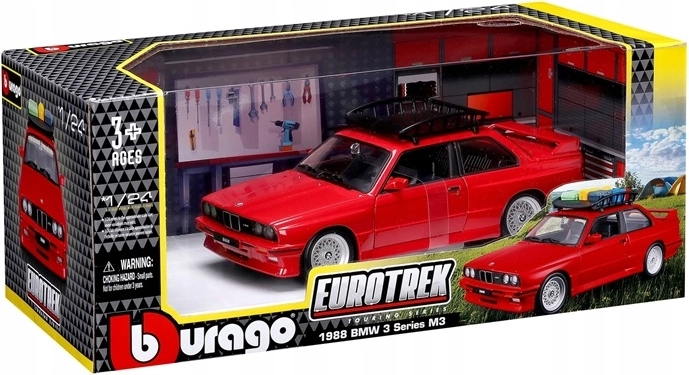 Bburago BMW M3 Touring 1988 σε κλίμακα 1:24 κόκκινο