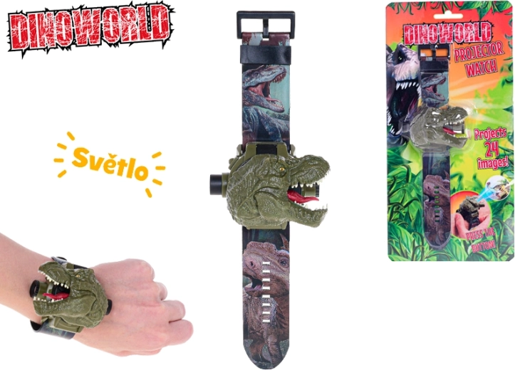 Παιδικό ρολόι-προβολέας Dinoworld με 24 δεινόσαυρους