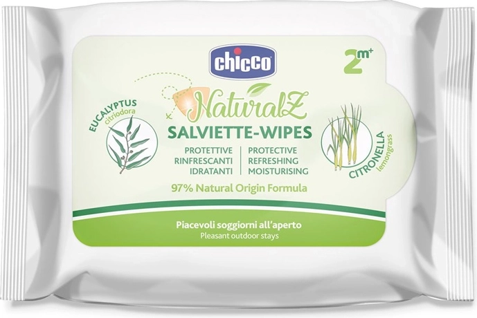 Chicco προστατευτικά και δροσιστικά μαντηλάκια κατά των κουνουπιών για παιδιά από 2 μηνών, 20 τεμ.