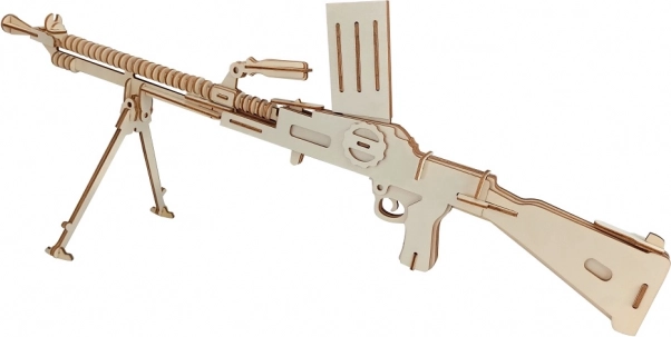 Woodcraft ξύλινο 3D παζλ - ελαφρύ πολυβόλο