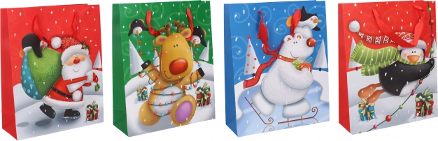 Χριστουγεννιάτικη τσάντα δώρου S 17,5 × 23,5 × 8 cm