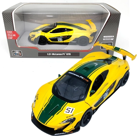 Μεταλλικό μοντέλο αυτοκινήτου McLaren P1 GTR 1:31 με φώτα και ήχους
