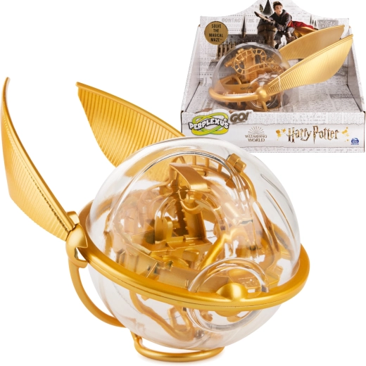 Perplexus Go! Harry Potter τρισδιάστατος λαβύρινθος με μπίλια σε σχήμα Χρυσής Snitch