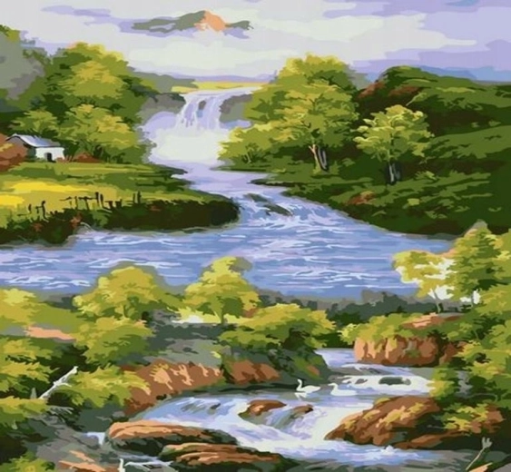 Norimpex ζωγραφική με αριθμούς Ποτάμι 40 × 50 cm