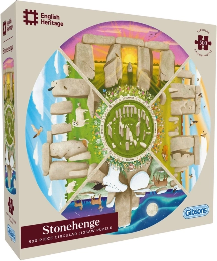 Στρογγυλό παζλ Gibsons English Heritage: Stonehenge 500 κομμάτια