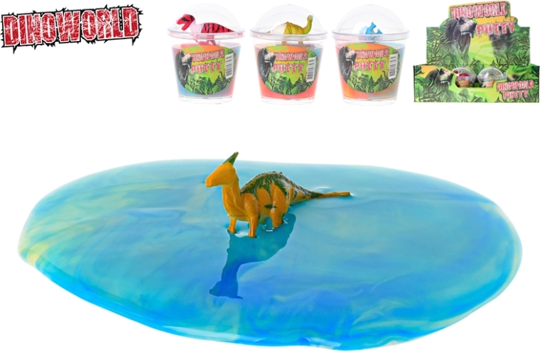 Dinoworld γλίτσα με δεινόσαυρο σε κυπελλάκι