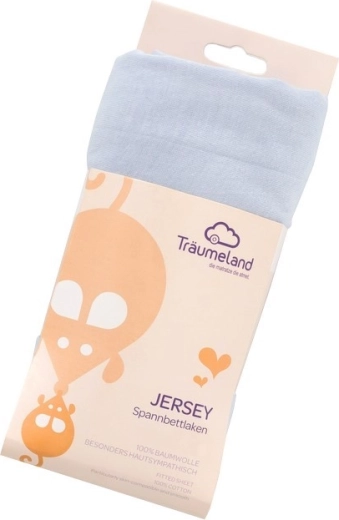 Träumeland jersey σεντόνι με λάστιχο 40 × 90 cm ανοιχτό μπλε