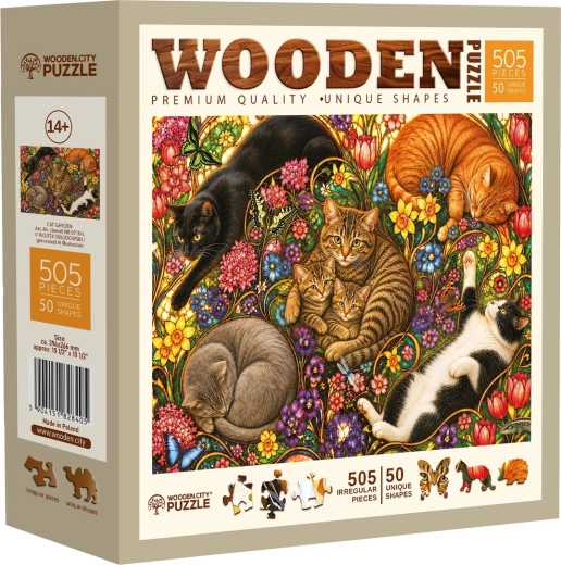 WOODEN CITY ξύλινο παζλ Κήπος των γατών 505 κομμάτια