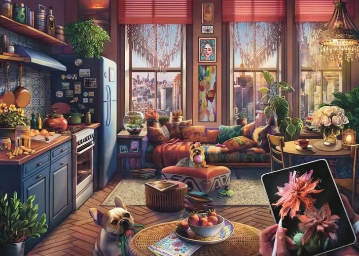 Ravensburger παζλ διαμέρισμα σε boho στυλ XXL 500 κομμάτια