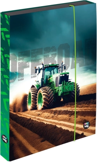 Κουτί για τετράδια A4 Jumbo με μοτίβο τρακτέρ Oxybag