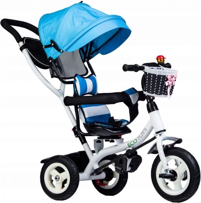 Τρίκυκλο με περιστρεφόμενη κουκούλα και ανθεκτικούς λαστιχένιους τροχούς ECOTOYS