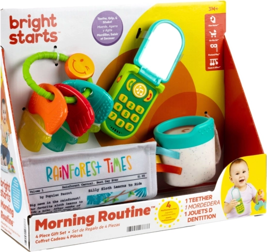 Bright Starts σετ δώρου για την ανάπτυξη των αισθήσεων Morning Routine