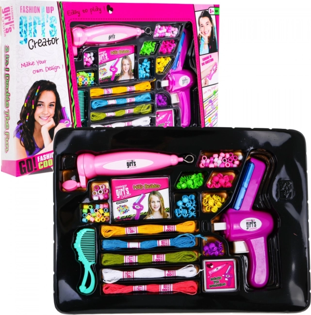 Σετ χαντρών για μαλλιά και βραχιόλια 2-σε-1 για παιδιά 5+ με εργαλεία περάσματος και πλεξίματος