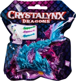 Crystalynx εύκαμπτος δράκος – μπρελόκ με καραμπίνερ 15 cm - 1 τεμάχιο